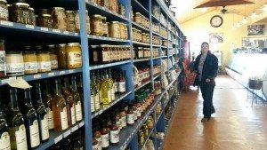 Penny Condoll checking out the goods at Owen's Meats. 