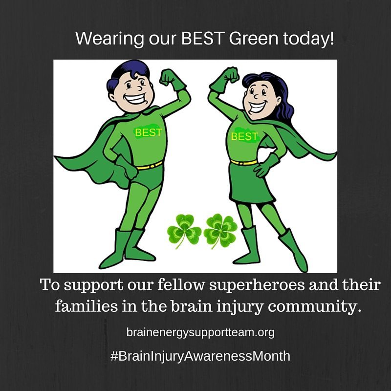 The Wearing of the Green Brain Energy Support Team