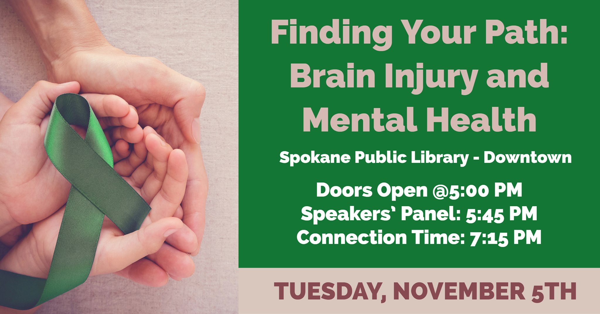 Spokane, WA: TBI and Mental Health Event November 5, 2019