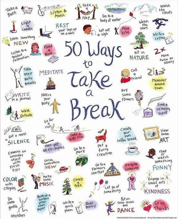 50 Ways To Take A Break