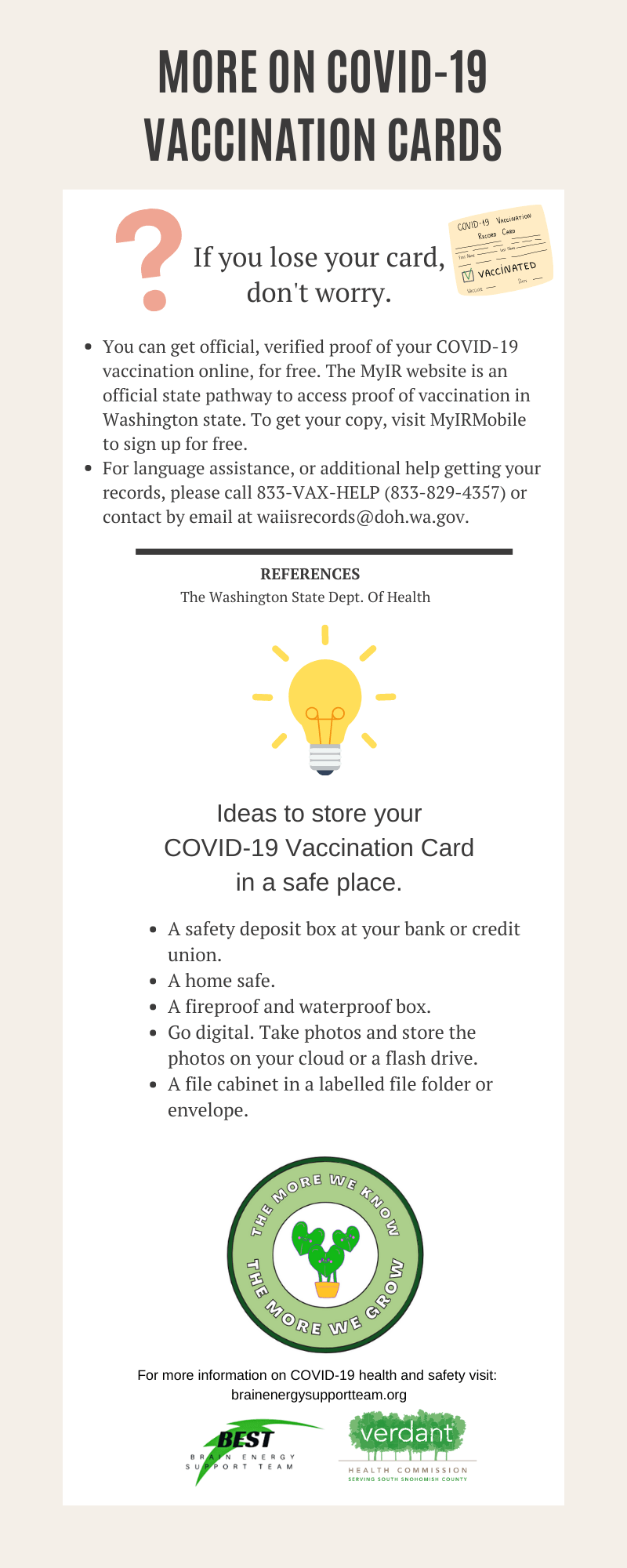 Covid-19 vaccination card safekeeping tips