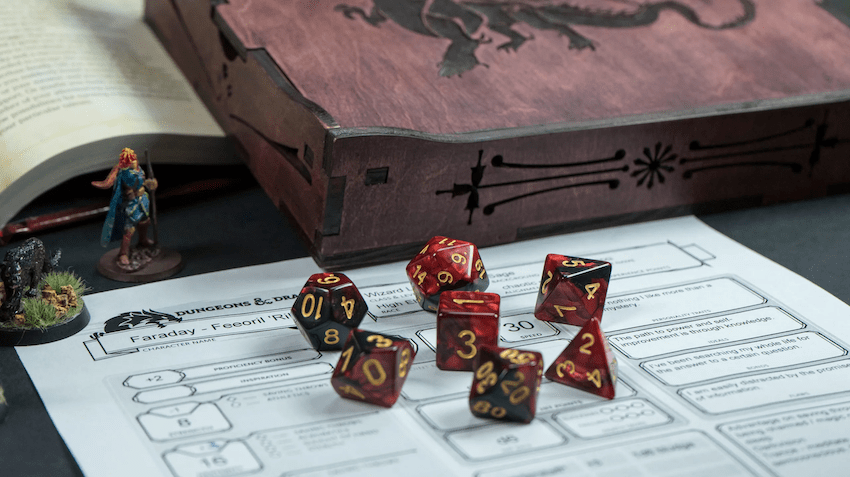 DnD Tabletop With Dice